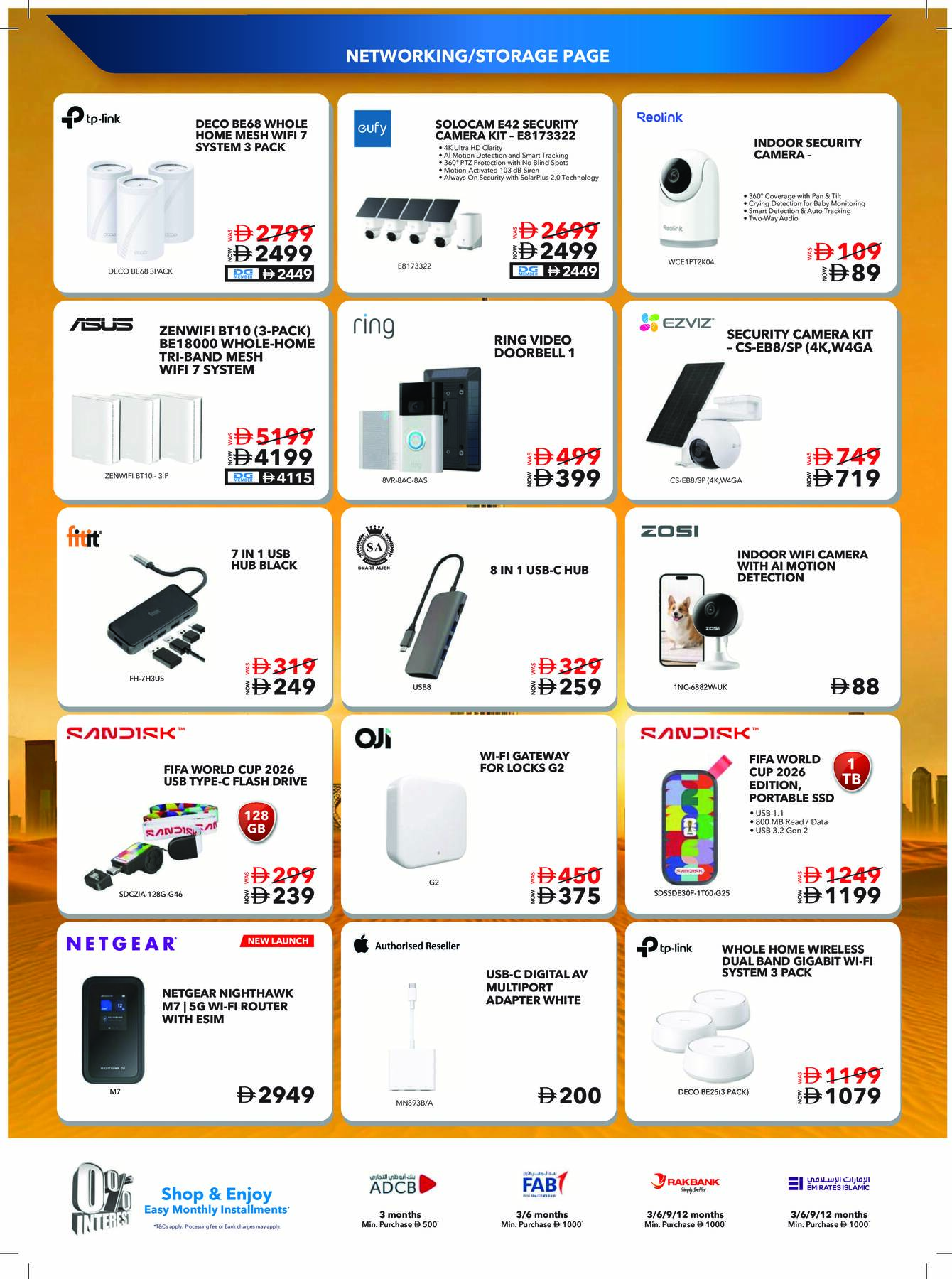 Networking and security offers at Sharaf DG Pride & Glory UAE