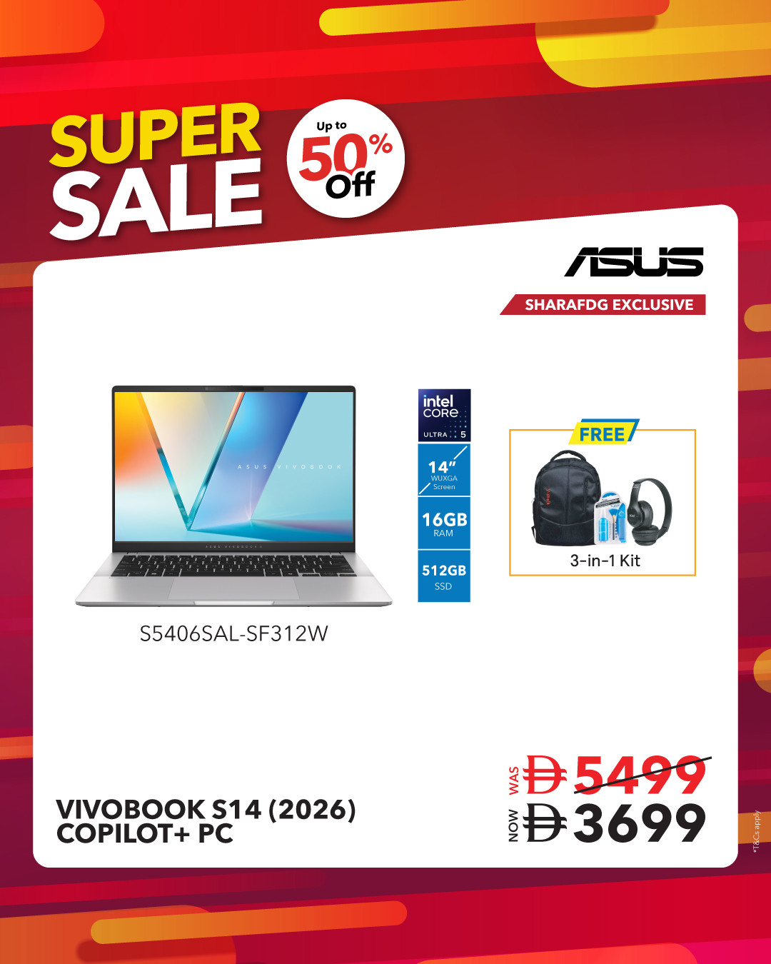 عرض جهاز VIVOBOOK S14 لدى شرف دي جي
