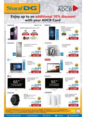 Amazing Sale on Electronics - Additional 10% Off  with Your ADCB Card