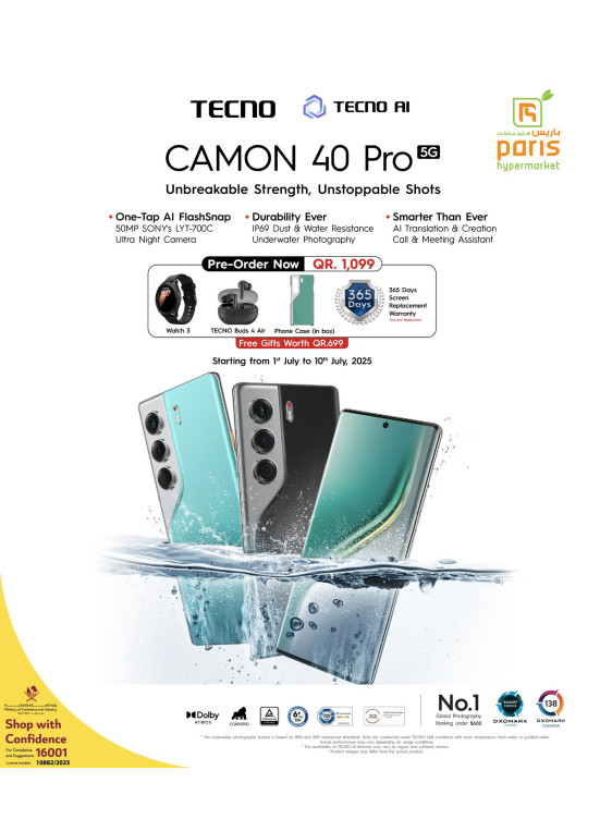 Pre-Order Now - Camon 40 Pro 5G Smartphone