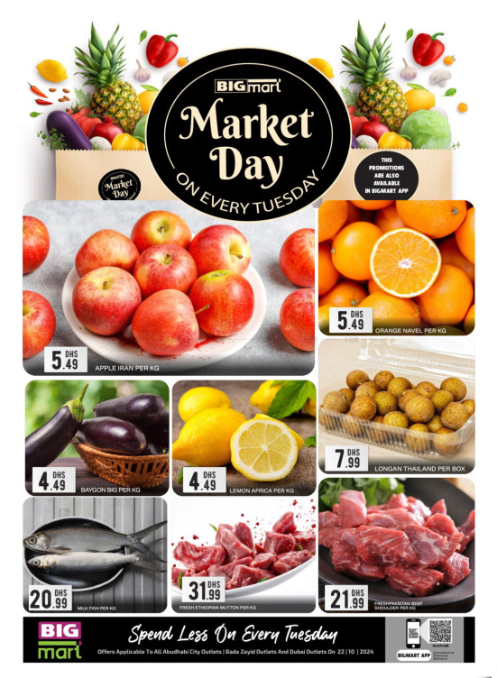 Tuesday Market Day Abu Dhabi & Dubai from Bigmart until 22nd October
