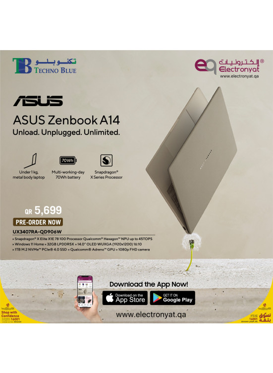 اطلب مسبقًا الآن - ASUS ZenBook A14