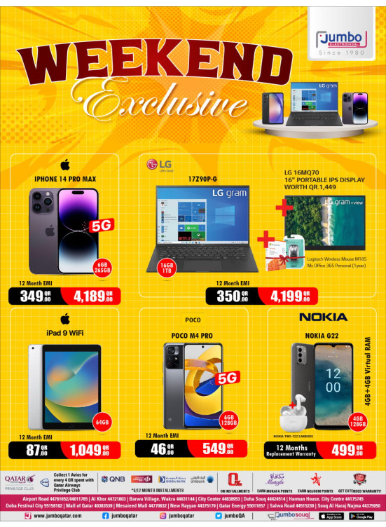 Weekend Deals from Jumbo Electronics until 2nd September Jumbo