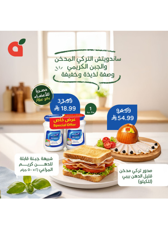 وصفة ساندويتش التركي المدخن والجبن الكريمي