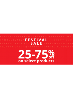 Festival Sale - 25 To 75% Off