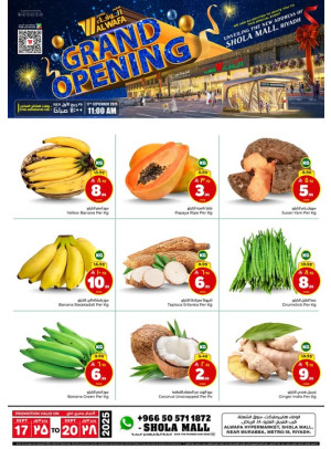 Grand Opening on Fresh Fruits & Vegetables - Shola Mall