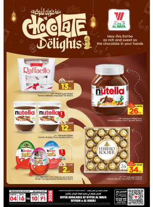 Chocolate Delights Offers - Riyadh & Al Kharj