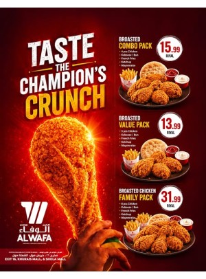 Taste the Champion's Crunch Deals – Exit 16, Khurais Mall & Shola Mall