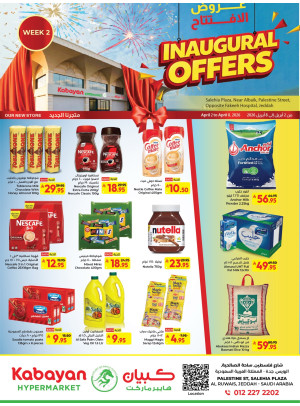 Inaugural Offers - 2nd Week