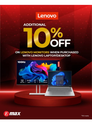 احصل على خصم إضافي 10% على شاشات لينوفو
