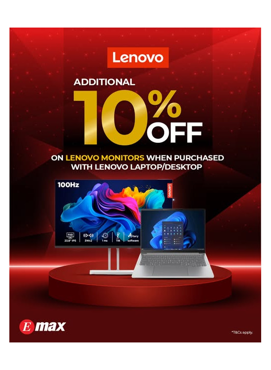 Get Additional 10% OFF On Lenovo Monitors