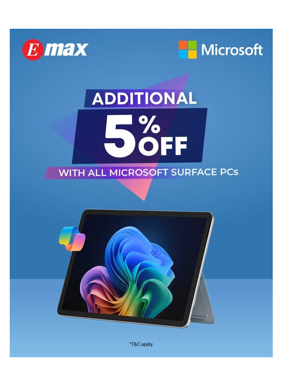 Enjoy An Additional 5% OFF On Microsoft Surface PCs