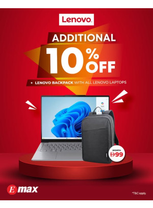 Enjoy Extra 10% OFF On Lenovo Laptops