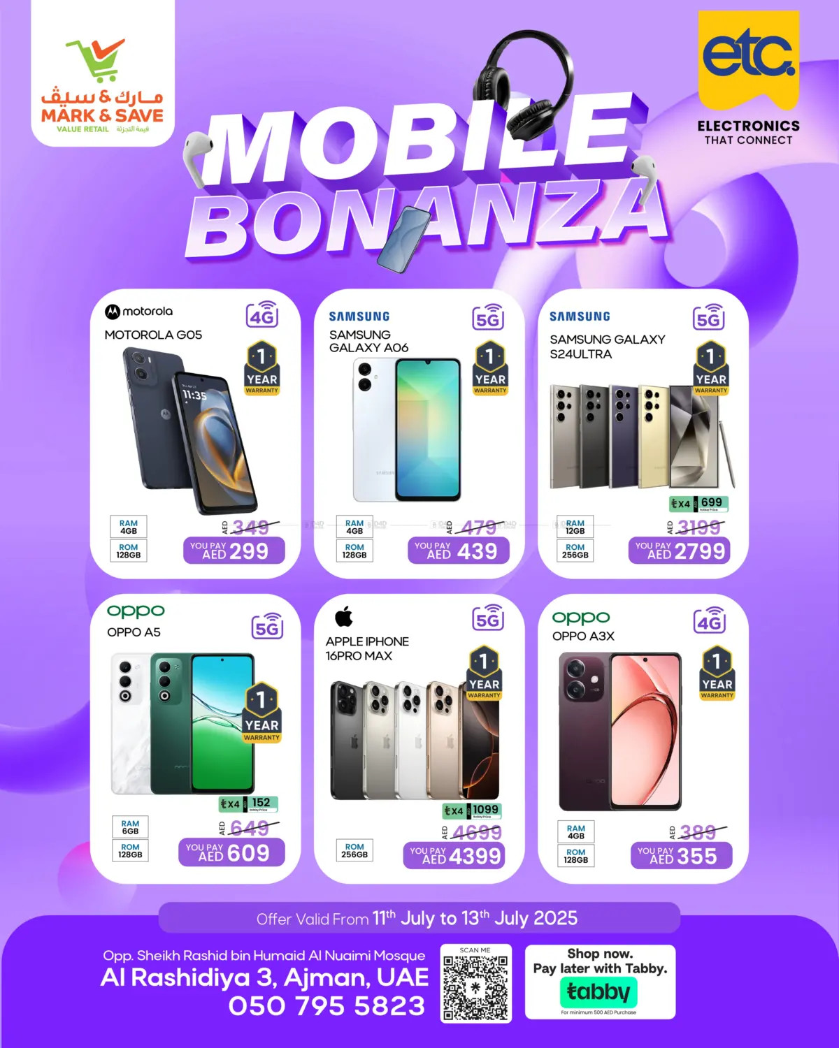 Mobile Bonanza - AL Rashidiya 3, Ajman from Mark & Save until 13th July -  Mark & Save UAE Offers & Promotions