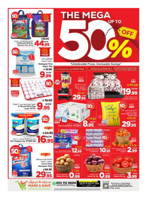 The Mega Deals Up to 50% Off - Al Ahsa