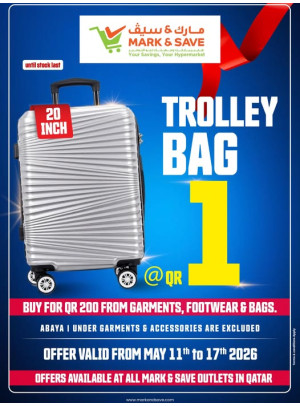 Trolley Bag for Just 1 QAR Offer