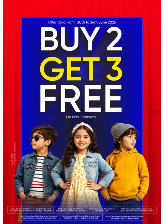 Buy 2 & Get 3 Free