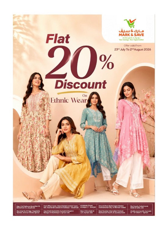 Flat 20% Discount On Our Entire Ethnic