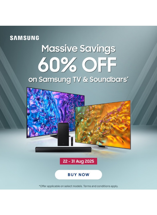 Get Up To 60% OFF on Samsung TVs & Soundbars