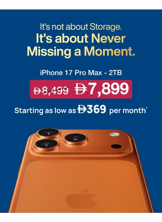 Sale On iPhone 17 Pro Max 2TB