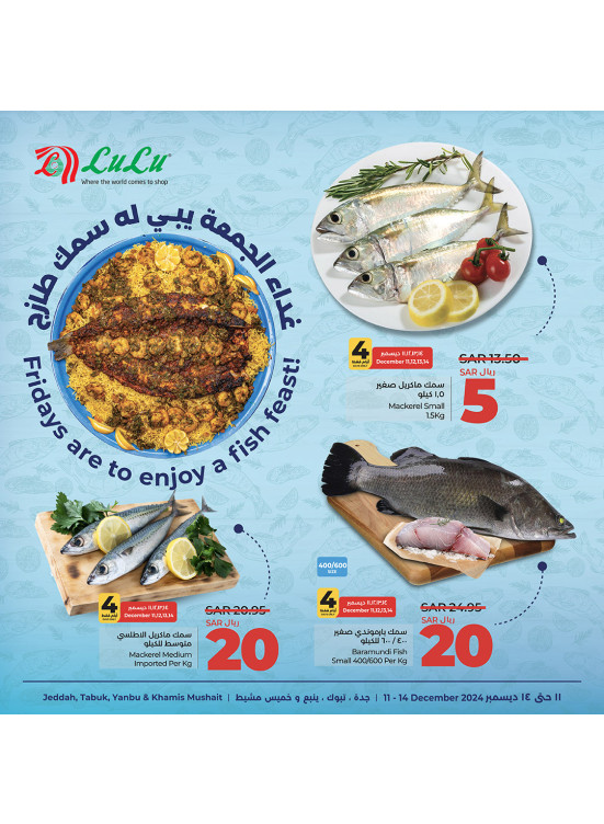 Fish Deals - Jeddah, Tabuk, Yanbu & Khamis Mushait