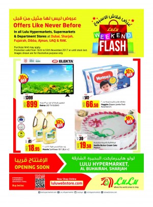 Weekend Flash Offers - Dubai & Northern Emirates Branches