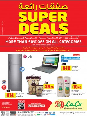 Super Deals - More than 50% Off on All Categories - Mushrif & Khalidiyah Branches