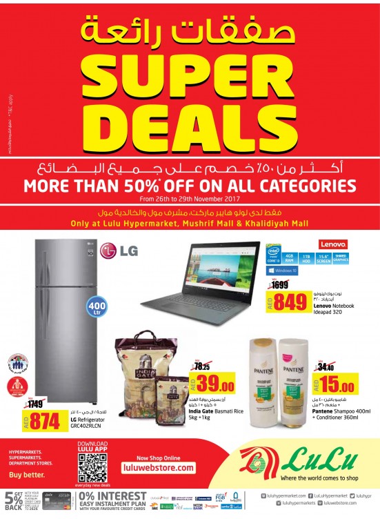 Super Deals - More than 50% Off on All Categories - Mushrif & Khalidiyah Branches