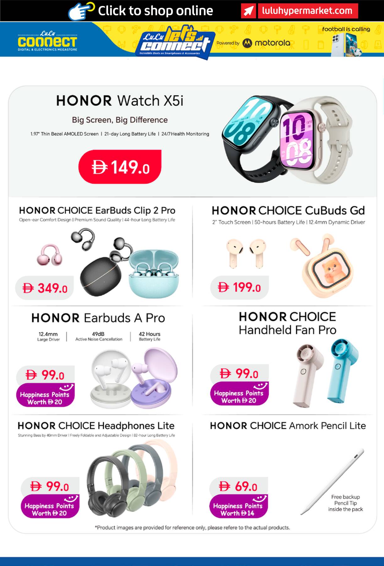 HONOR wearables and audio offers at LuLu UAE