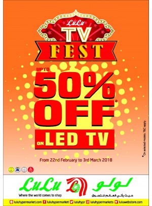 Lulu TV Fest - Up To 50% OFF on LED TV