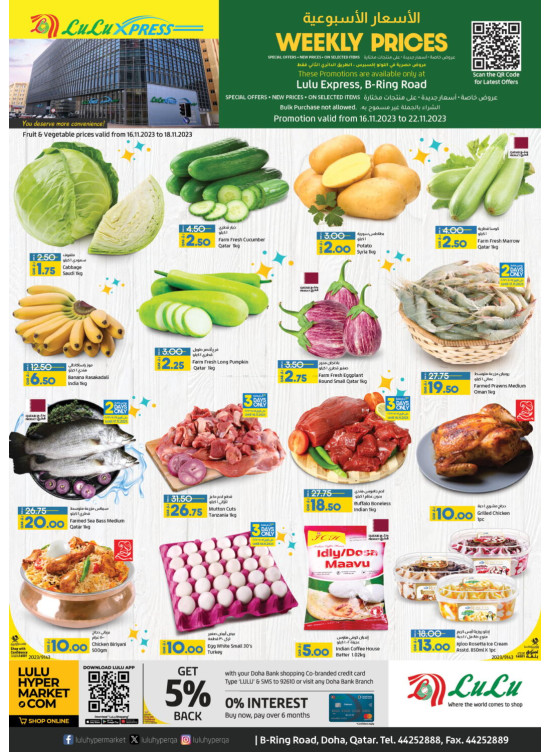 Weekly Prices - B Ring Road