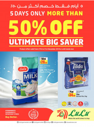 Ultimate Big Saver More Than 50% Off
