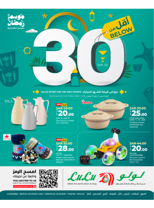 اقل من 30 ريال سعودي - الرياض، حائل والخرج