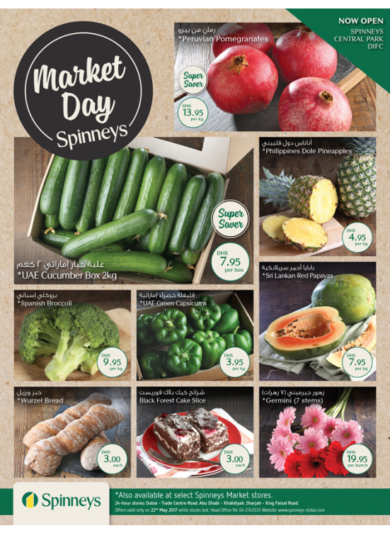 Market Day from Spinneys until 22nd May Spinneys UAE Offers & Promotions