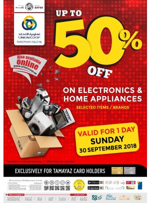 Up To 50% Off on Electronics & Home Appliances