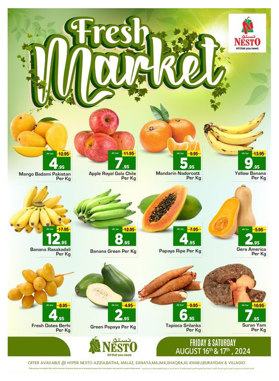 Fresh Market Offers - Al Riyadh, Kharj & Buraydah