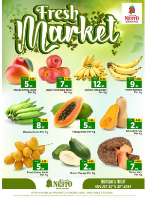 Fresh Market Offers - Al Khobar, Jubail, Mina, Dabab & Al Hassa