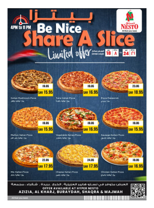 Pizza Fest Offers - Azizia, Al Kharj, Buraydah, Shaqra & Majmah