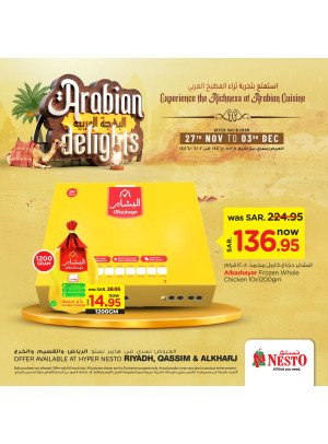 Arabian Delights Offers - Riyadh, Al Kharj & Qassim