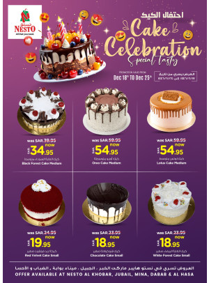 Cake Celebration - Al Khobar, Jubail, Mina, Dabab & Al Ahsaa