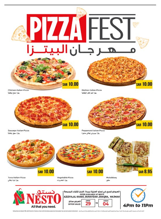 Pizza Fest - Aziziyah, Al Kharj & Al Qassim
