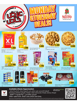 Monday & Tuesday Deals