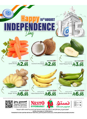 India's 78th Independence Day deals - Riyadh, Kharj and Qassim