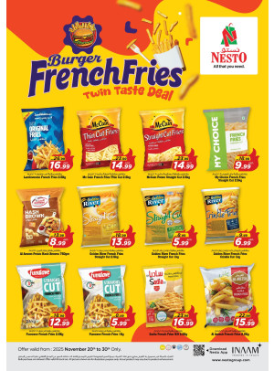 Burger & French Fries Twin Taste Deals