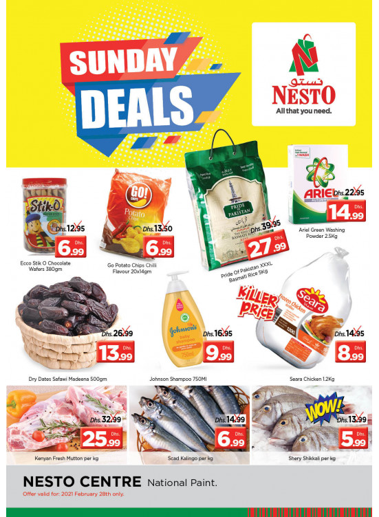 Sunday Deals National Paints, Sharjah from Nesto until 28th February