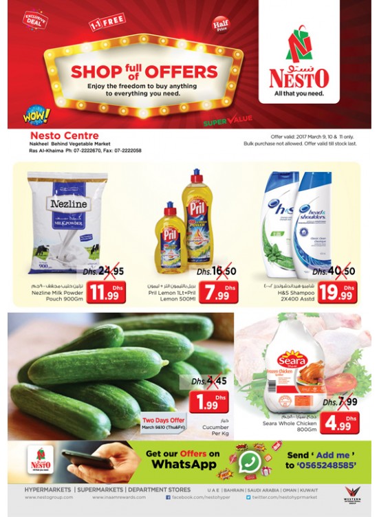 Shop full of Offers at Nesto Ras Al Kahima