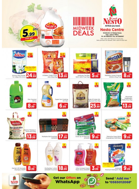 Midweek Deals Nesto At Al Wahada Sharjah
