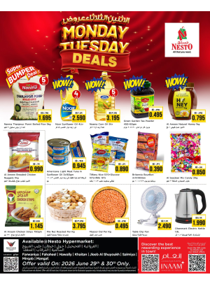 MONDAY TUESDAY DEALS