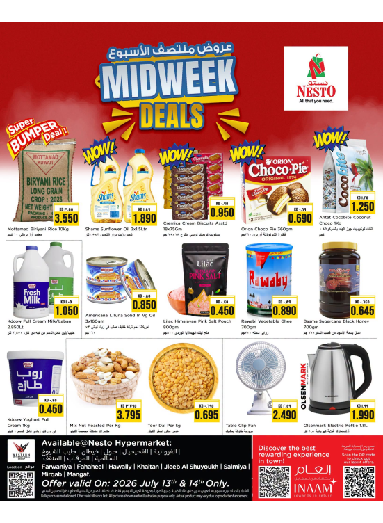 MIDWEEK DEALS