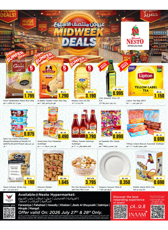 MIDWEEK DEALS